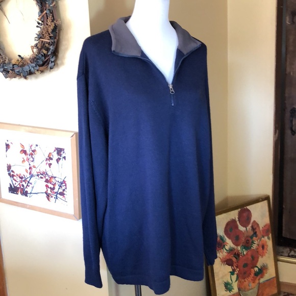 THE NORTHFACE A5 Series Mens size XXL Wool Sweater 1/4 Zip Navy Layer Prep Sport - Picture 4 of 16